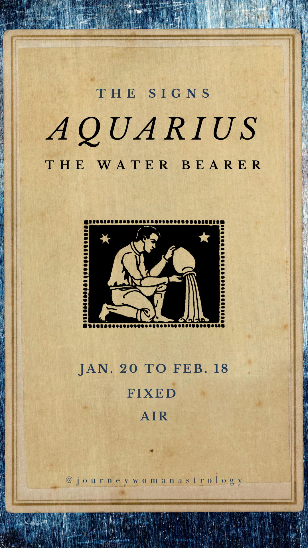 Aquarius dates, mode, element, symbol
